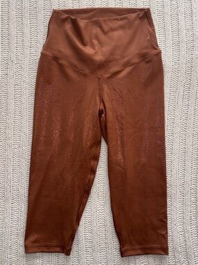 NWOT WOMEN’S AERIE REAL ME LEGGINGS SIZE SMALL BROWN COPPER SHIMMER